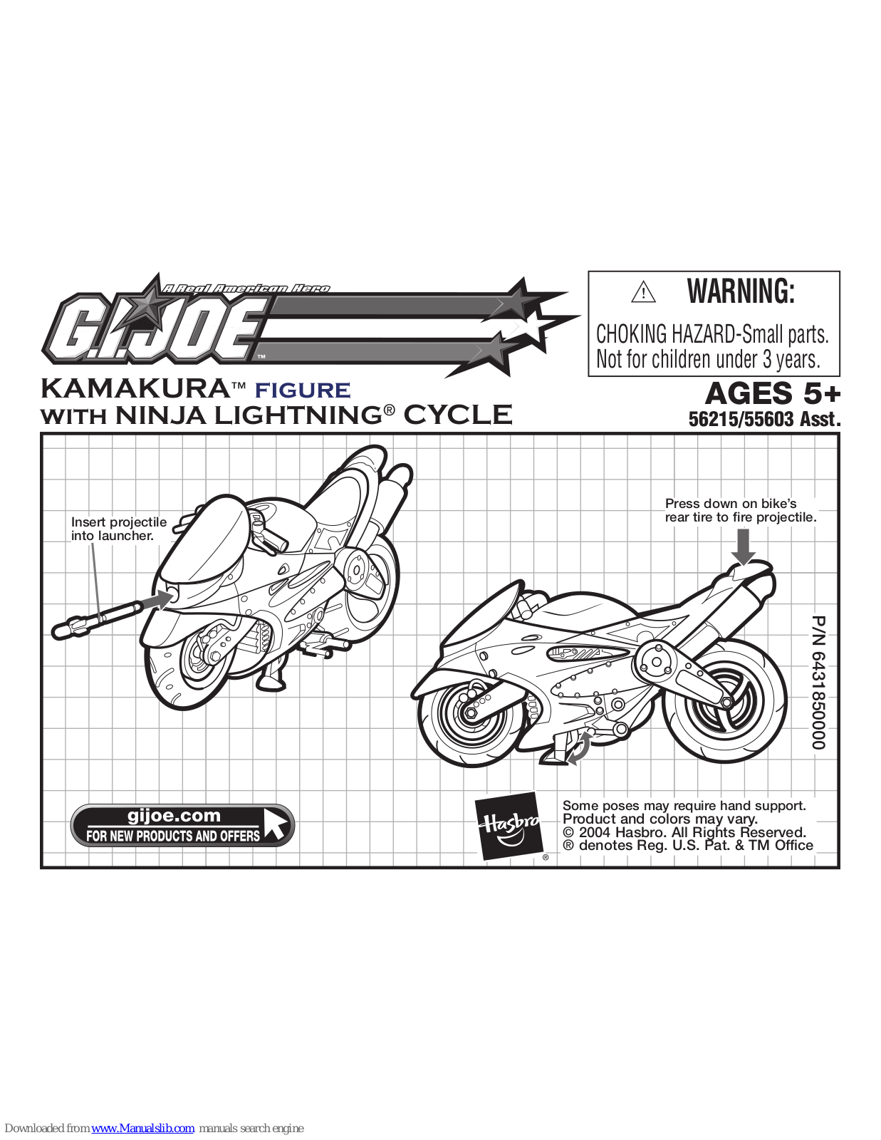 Hasbro 56215,55603, 56215, 55603 Datasheet - ManualMachine.com