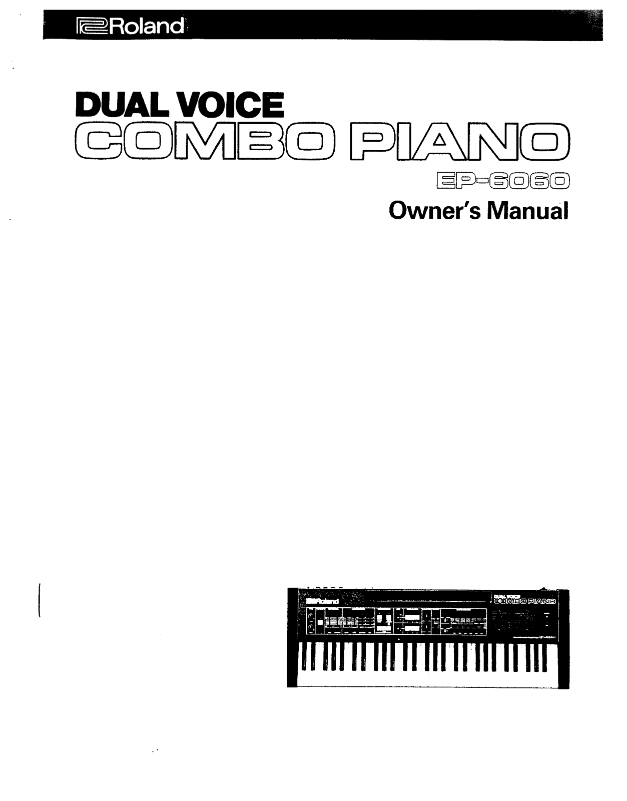 Roland Corporation EP-6060 Owner's Manual