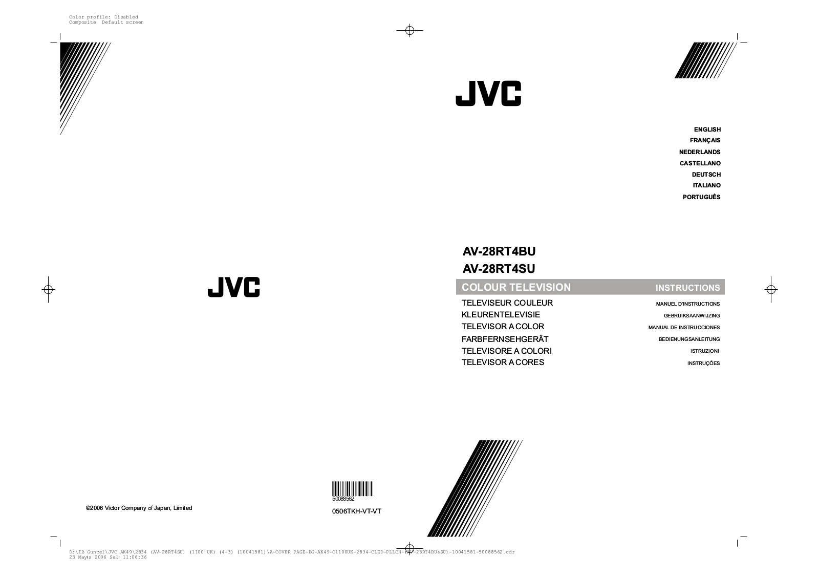 Jvc AV-28RT4BU, AV-28RT4SU User Manual