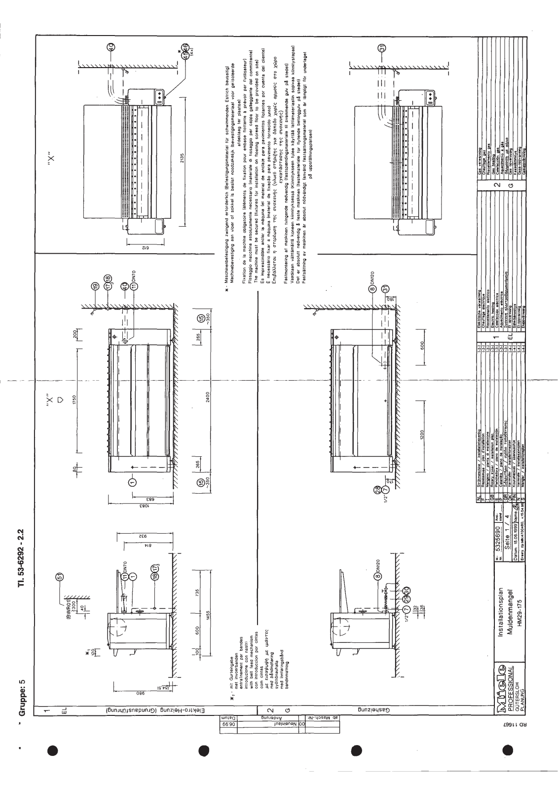 Miele HM 29-175 Installation diagram