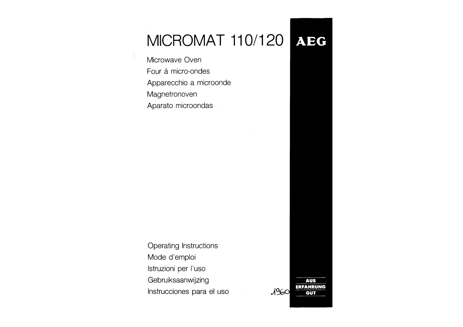 AEG MC110, MC120 User Manual