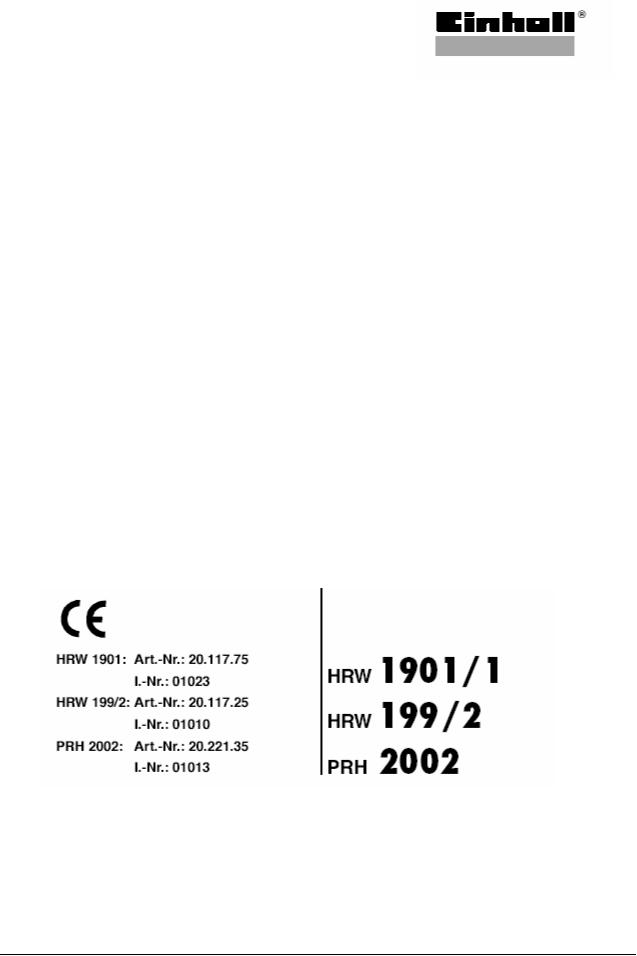 Einhell PRH 2002 User Manual