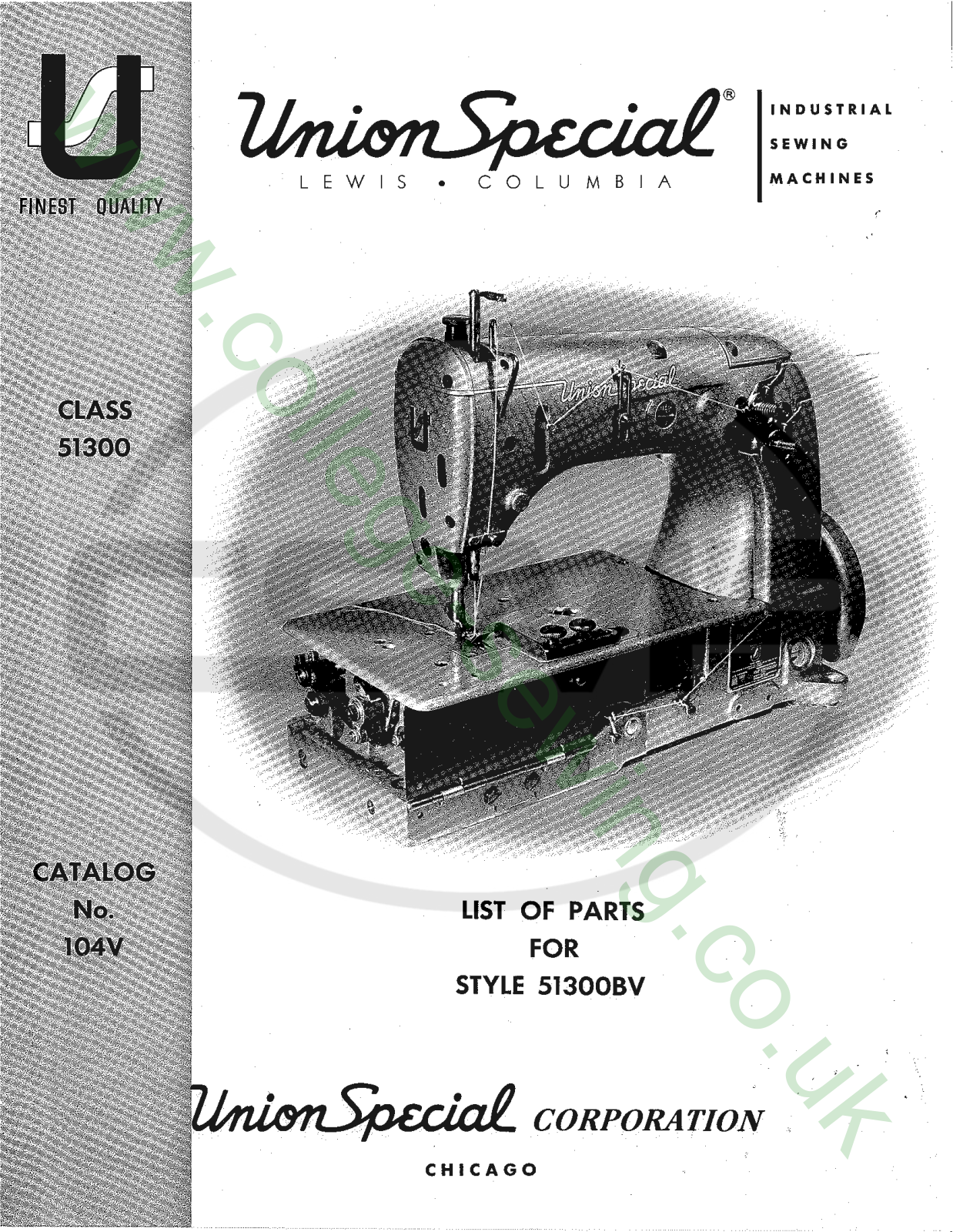 Union Special 104V Parts Book