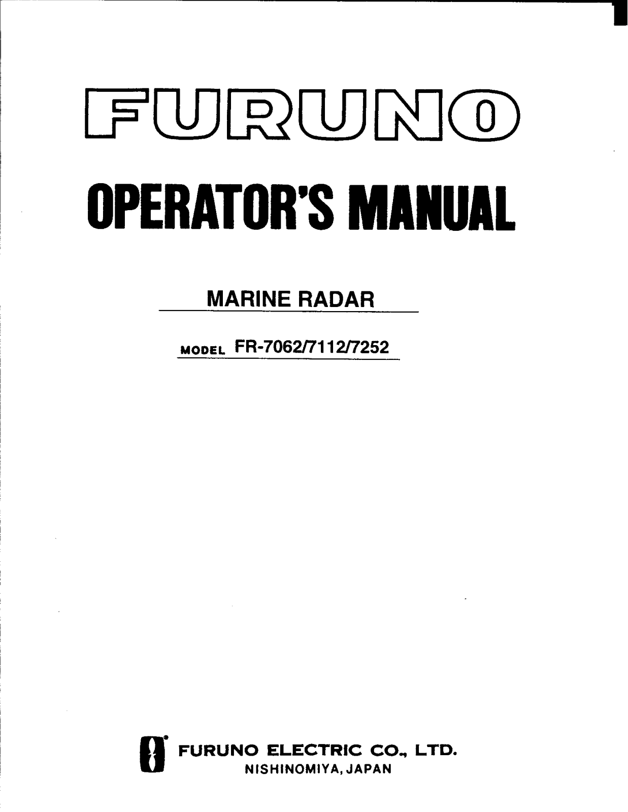 Furuno USA 9ZW7112 Users Manual