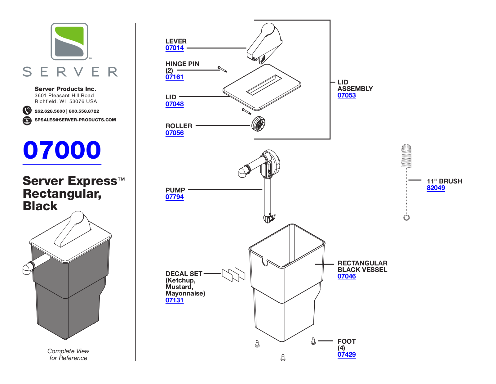 Server 07000 Parts Manual