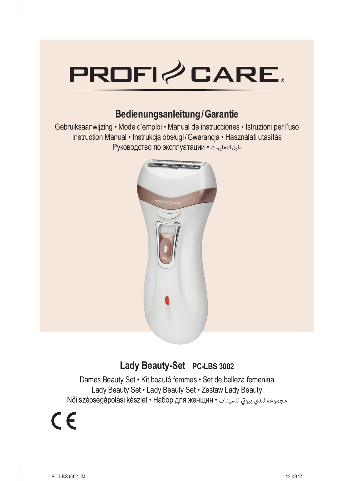 PROFICARE PCLBS3002 User Manual