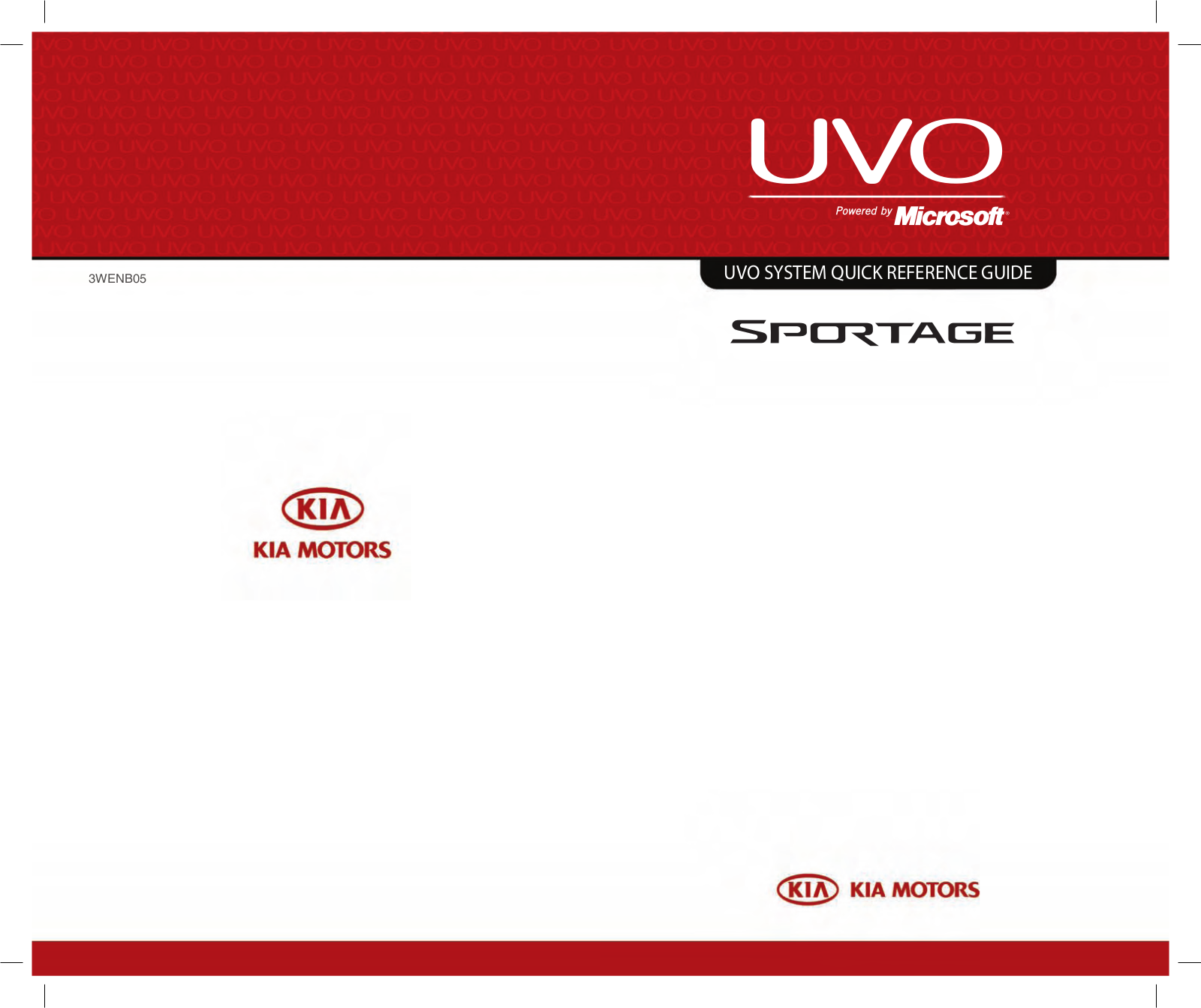 Kia Sportage Uvo System 2012 Owner's Manual