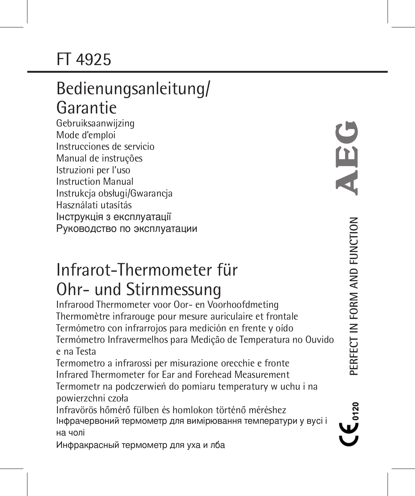 AEG FT 4925 User Manual