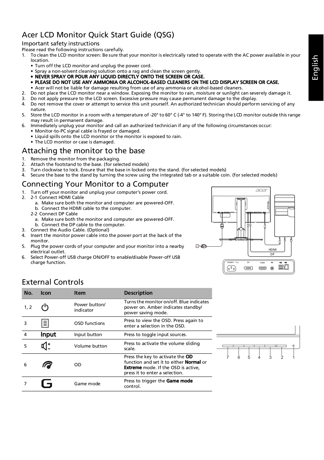 Acer UM.HX1EE.A01 Quick Start Guide