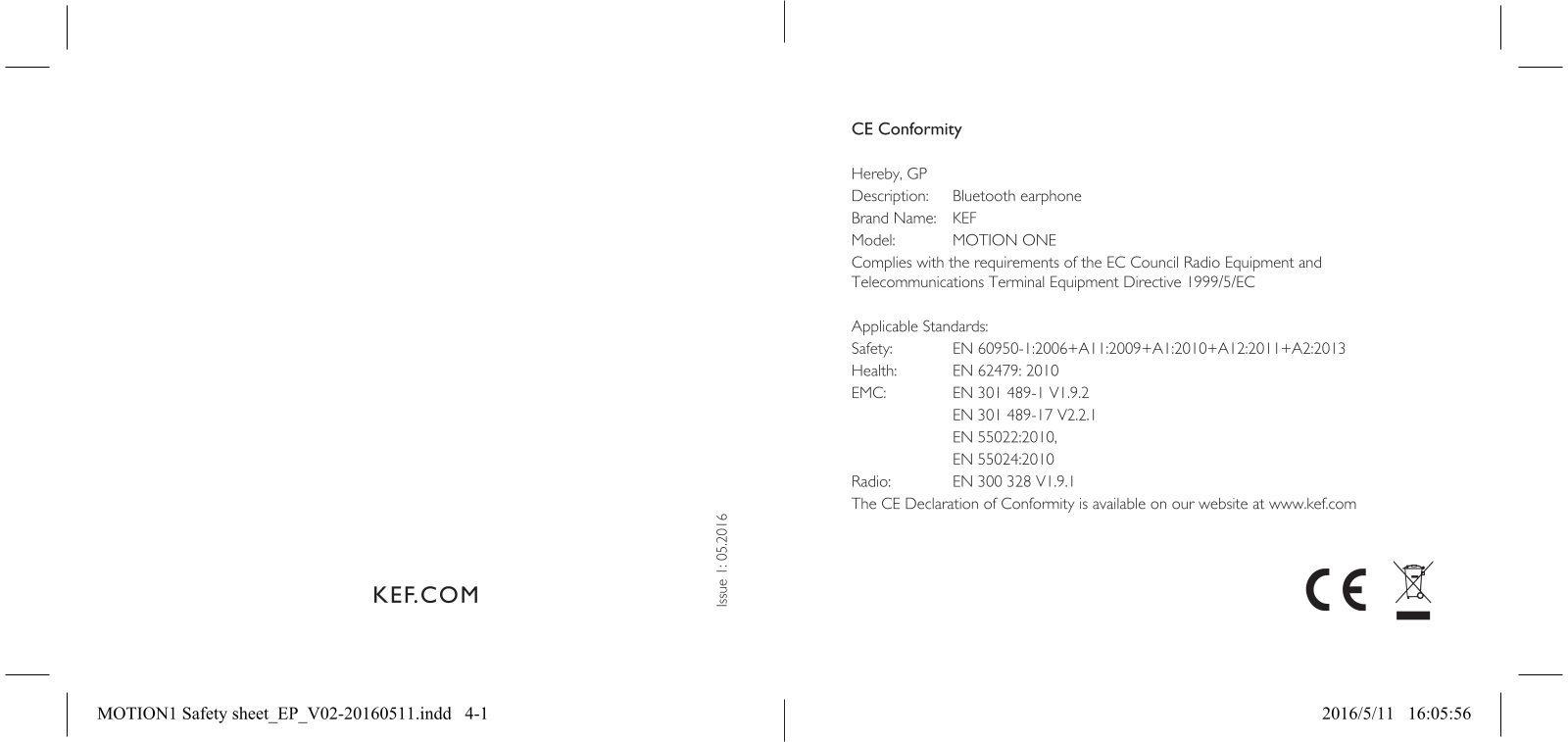 GP Electronics F163902 Safety sheet