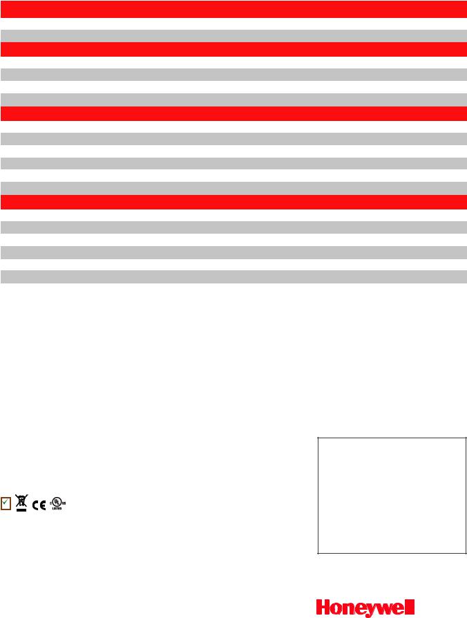 Honeywell MK3780-61A38 Product Data Sheet