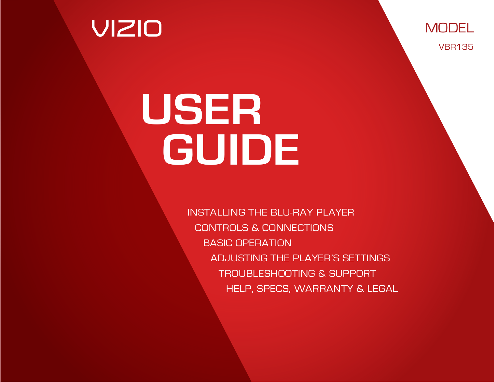 Vizio VBR135 User Manual