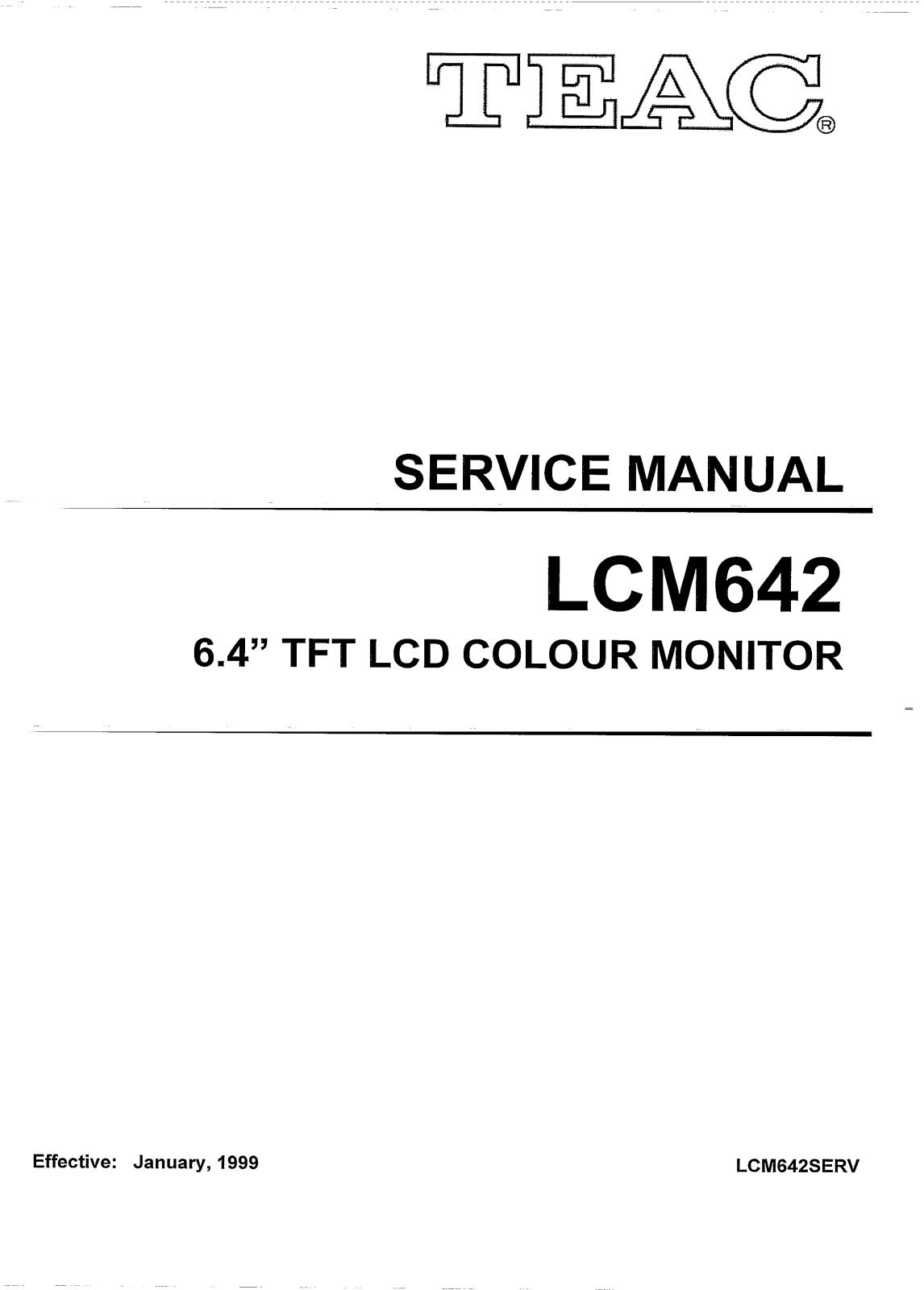 TEAC LCM-642 Service manual