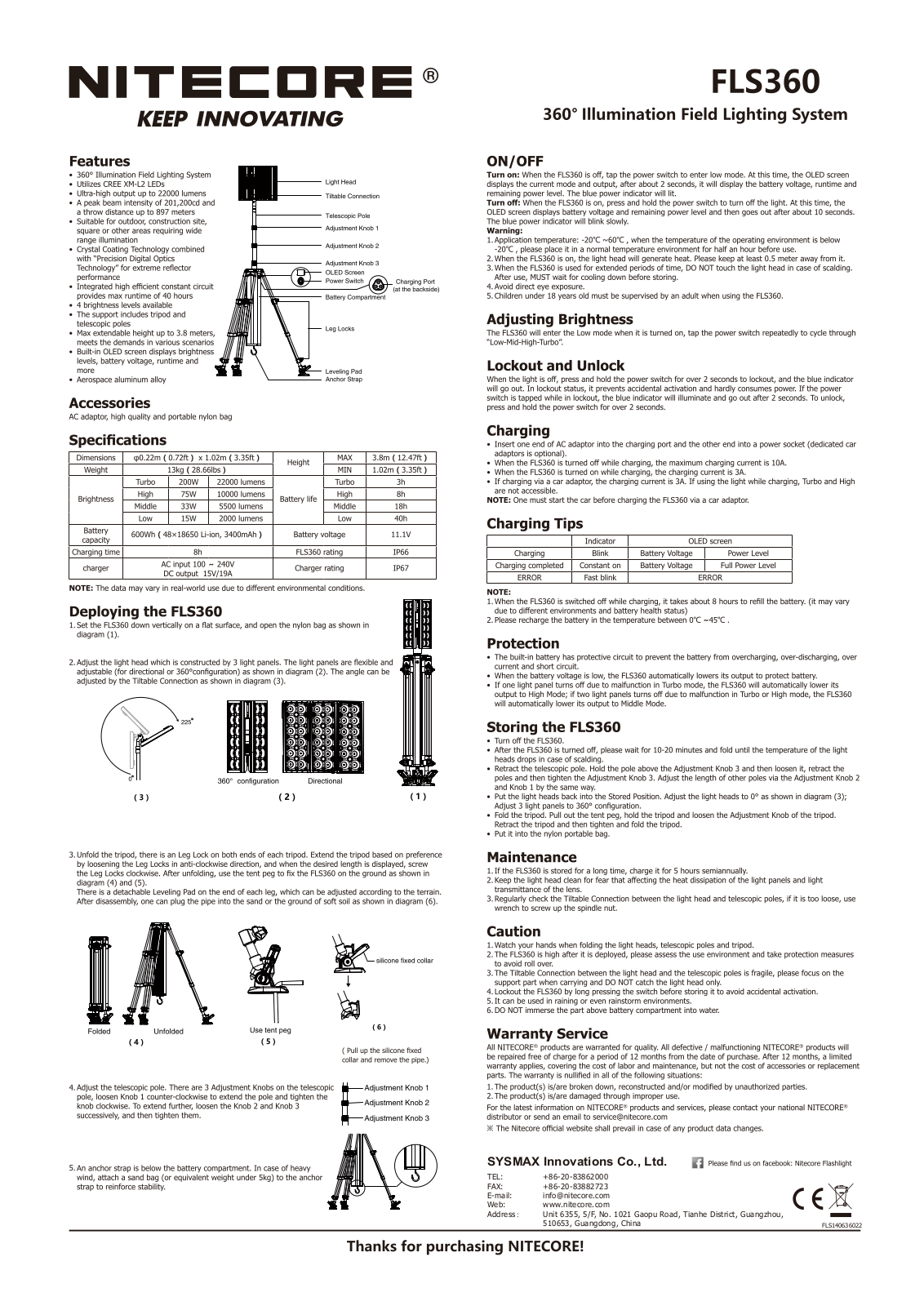 Nitecore FLS360 User guide - ManualMachine.com