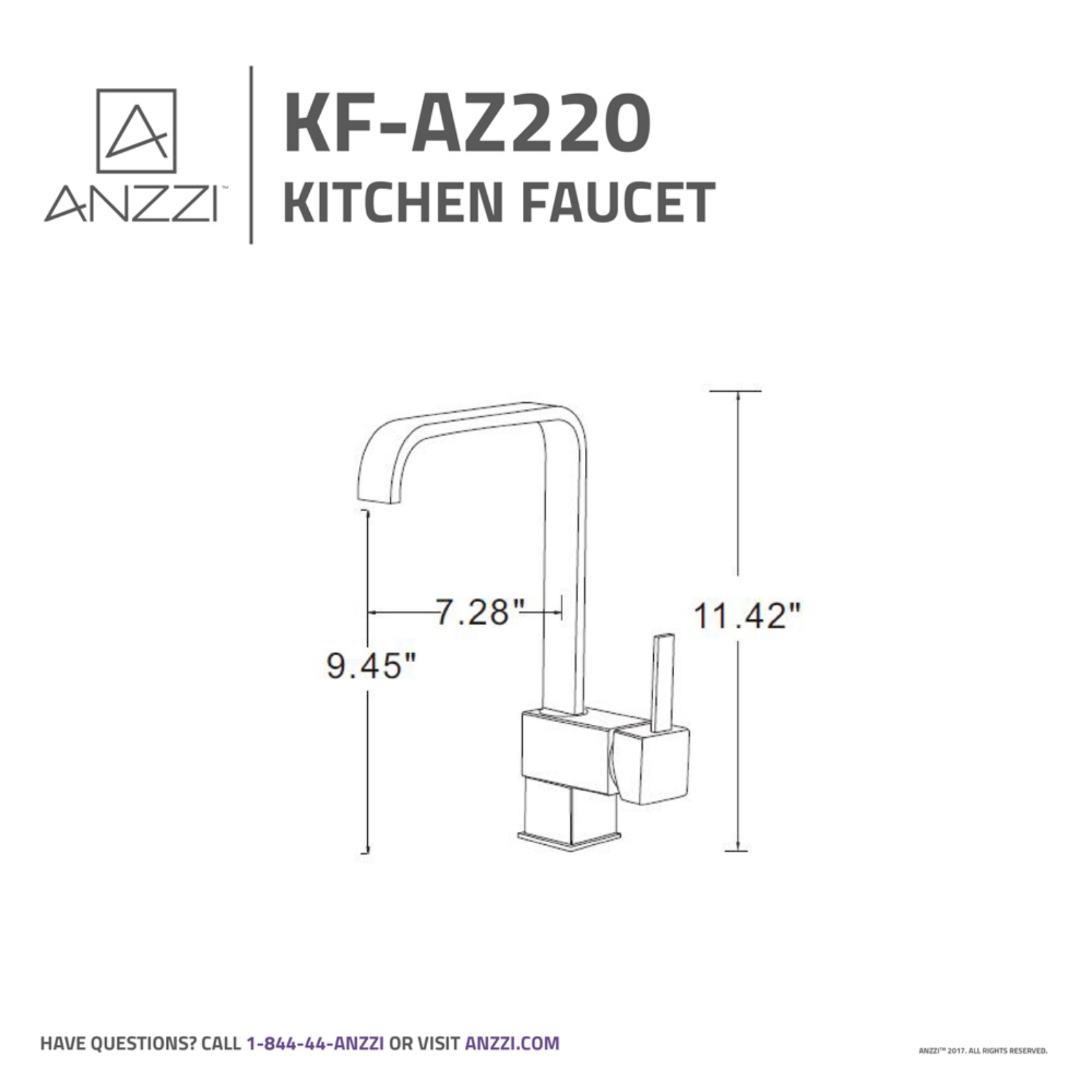 ANZZI BCYN1054 Dimensions - ManualMachine.com