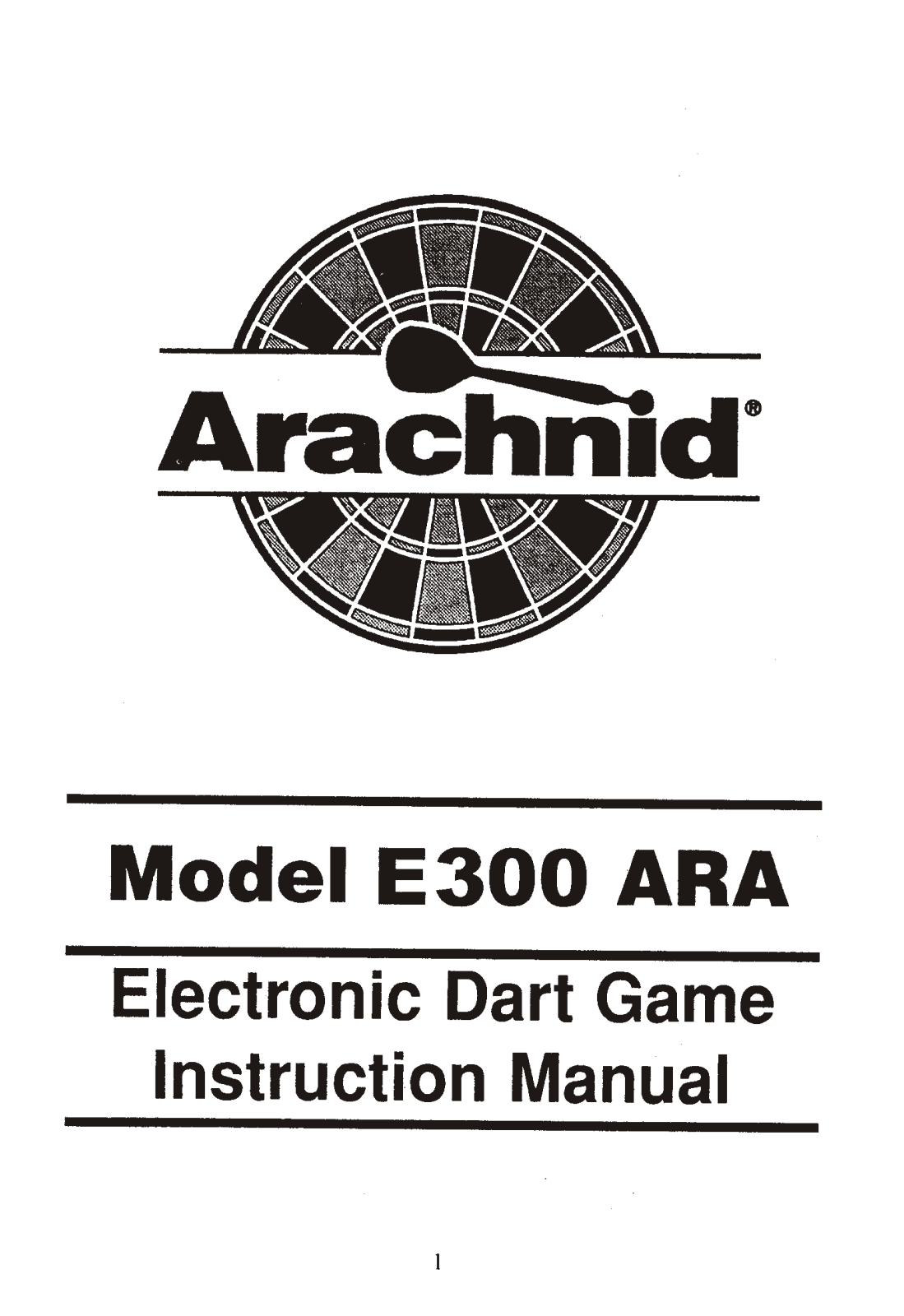 Arachnid E300ARA User Manual