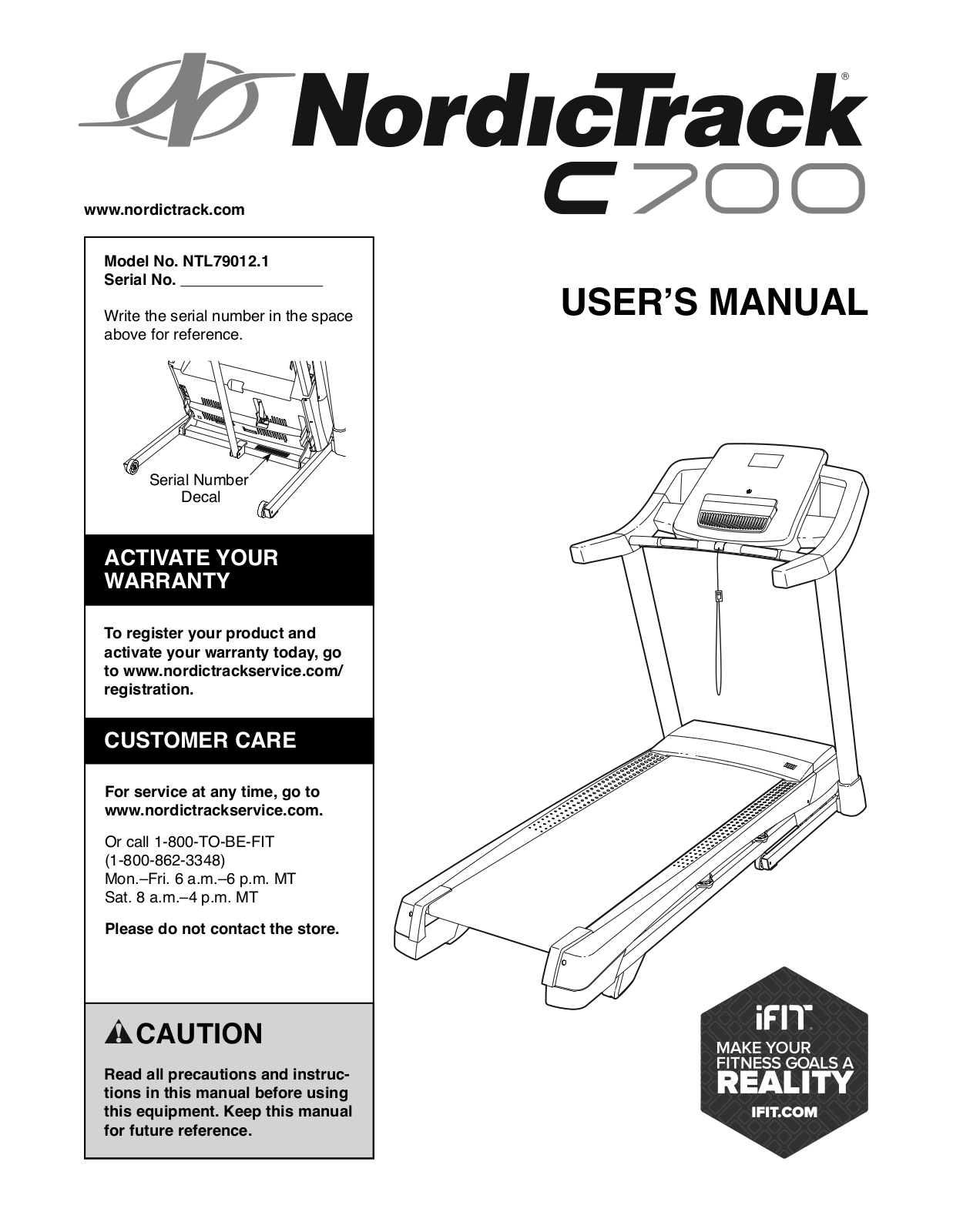 NordicTrack NTL790121 Owner's Manual