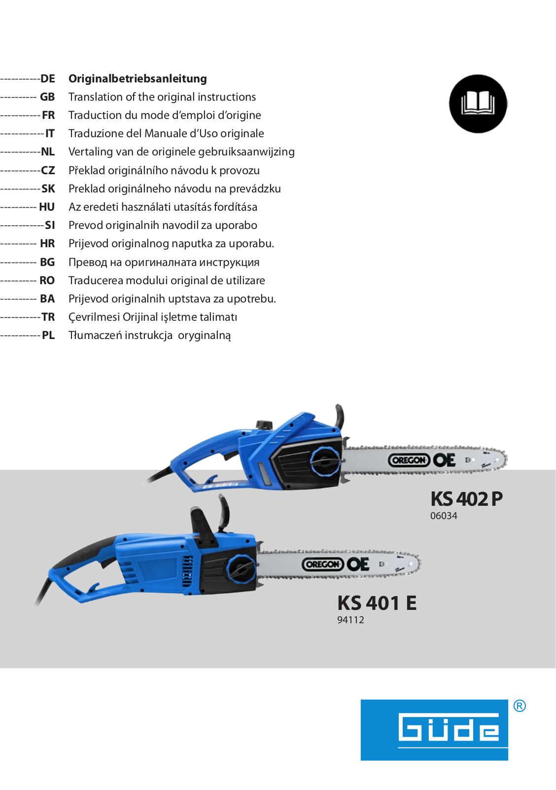 Güde KS 401 E User Manual