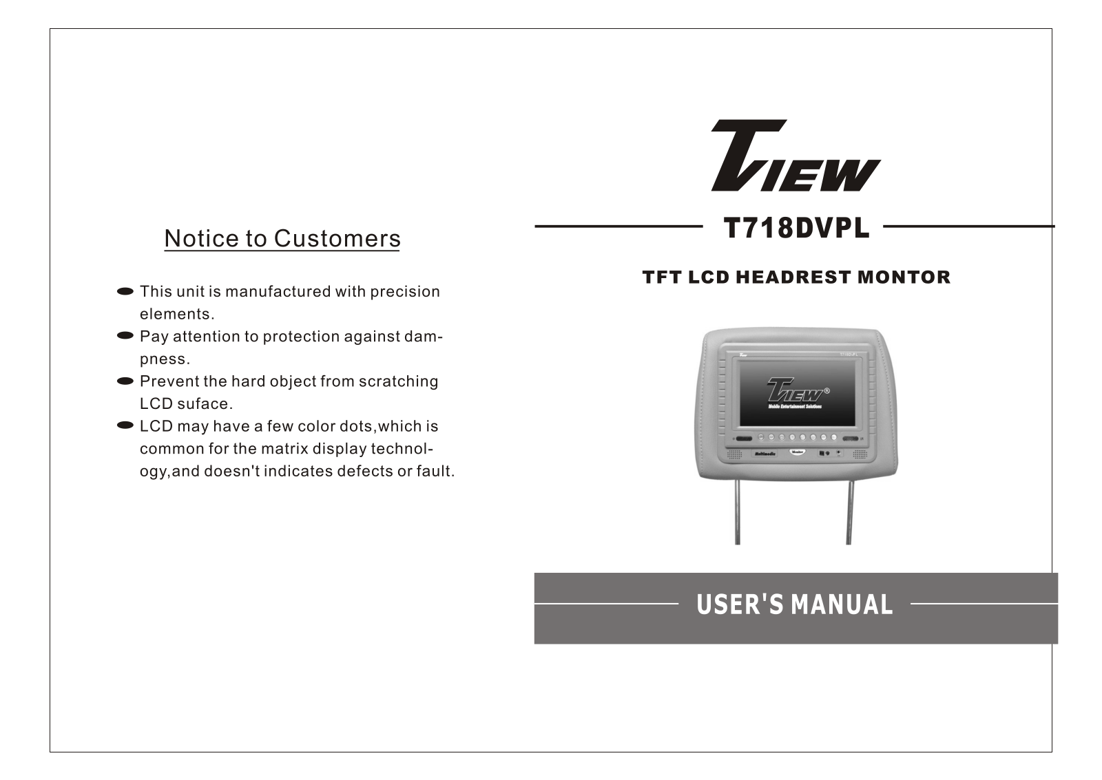 Tview T718DVPL User Manual