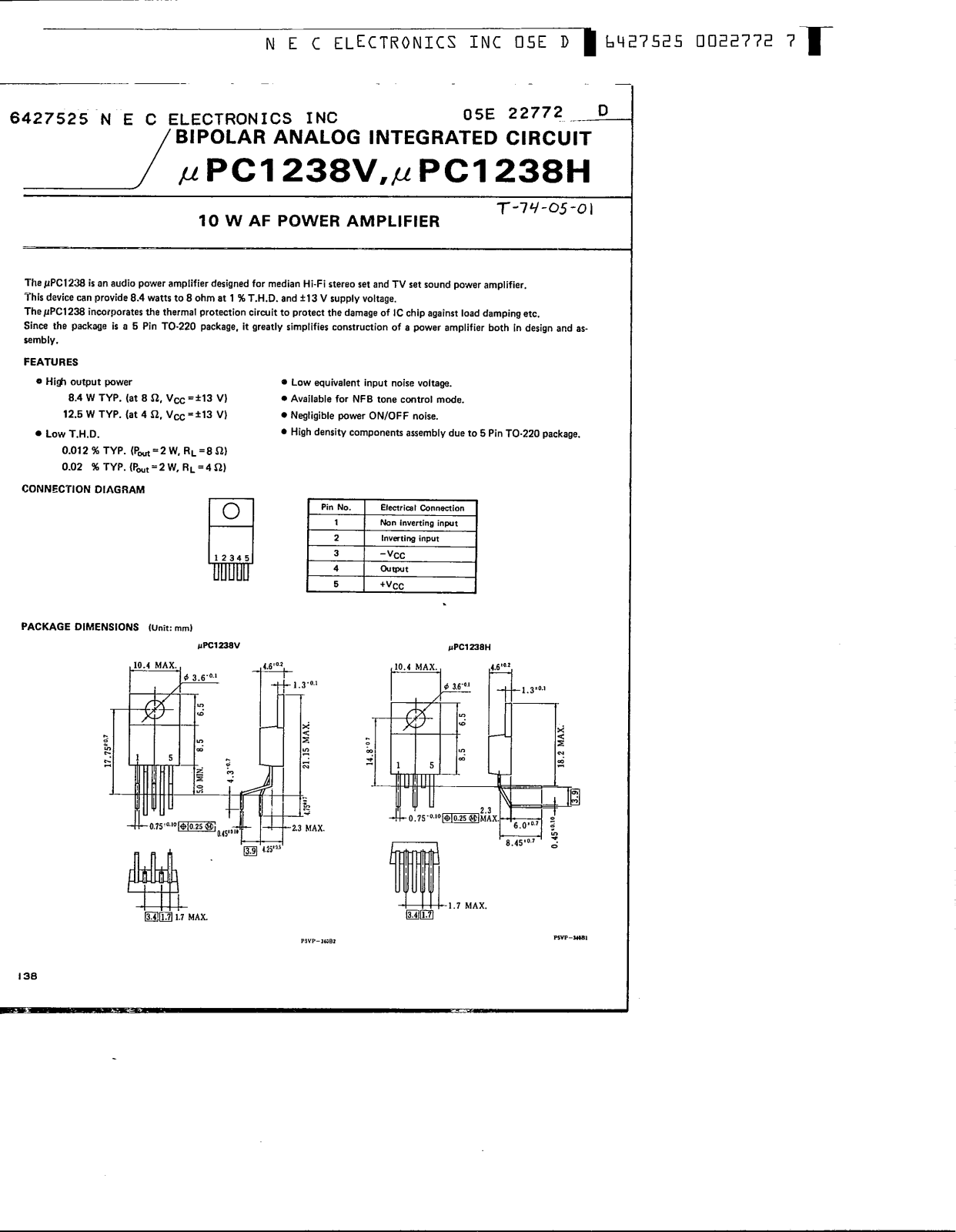 Datasheet UPC1238 Specification - ManualMachine.com