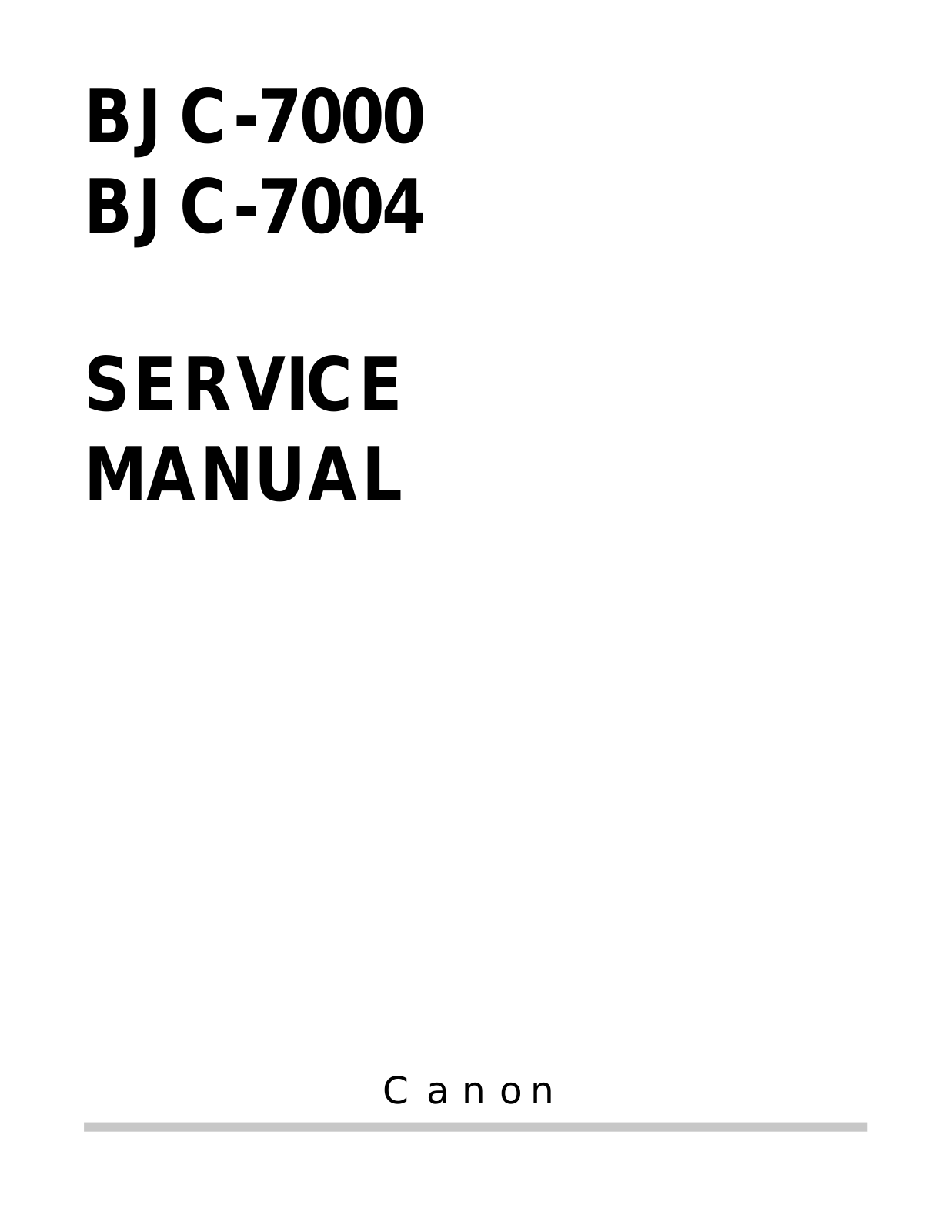 Canon BJC-7000 Service Manual