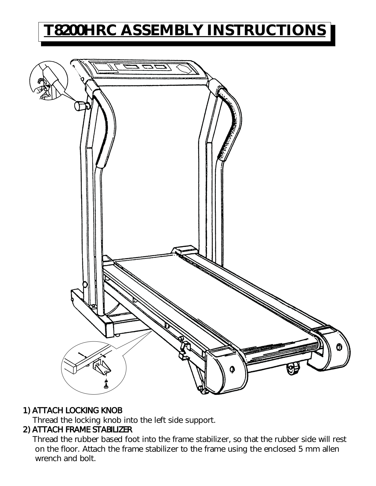 Vision Fitness T8200HRC, T8200 User Manual