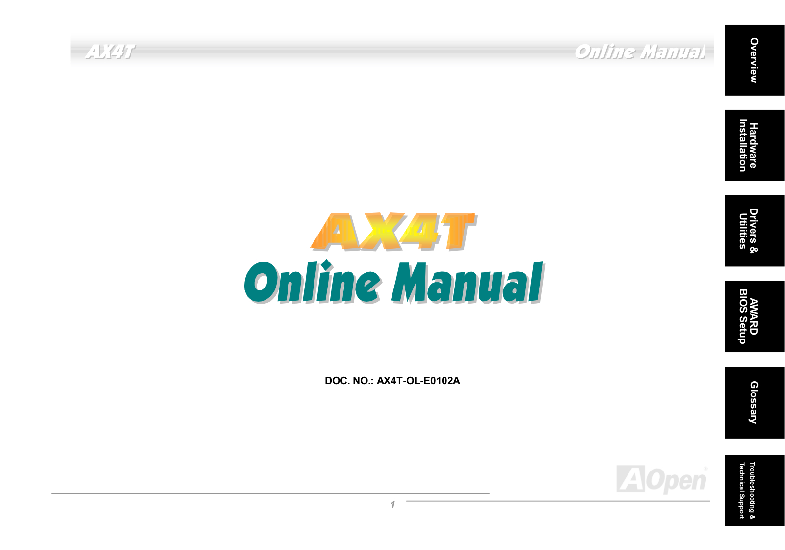 AOpen AX4T User Manual