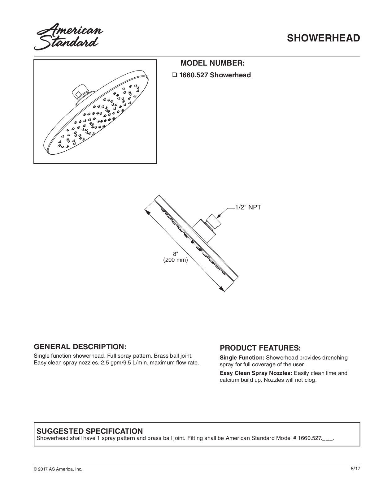 American Standard ASD10575 Specifications - ManualMachine.com