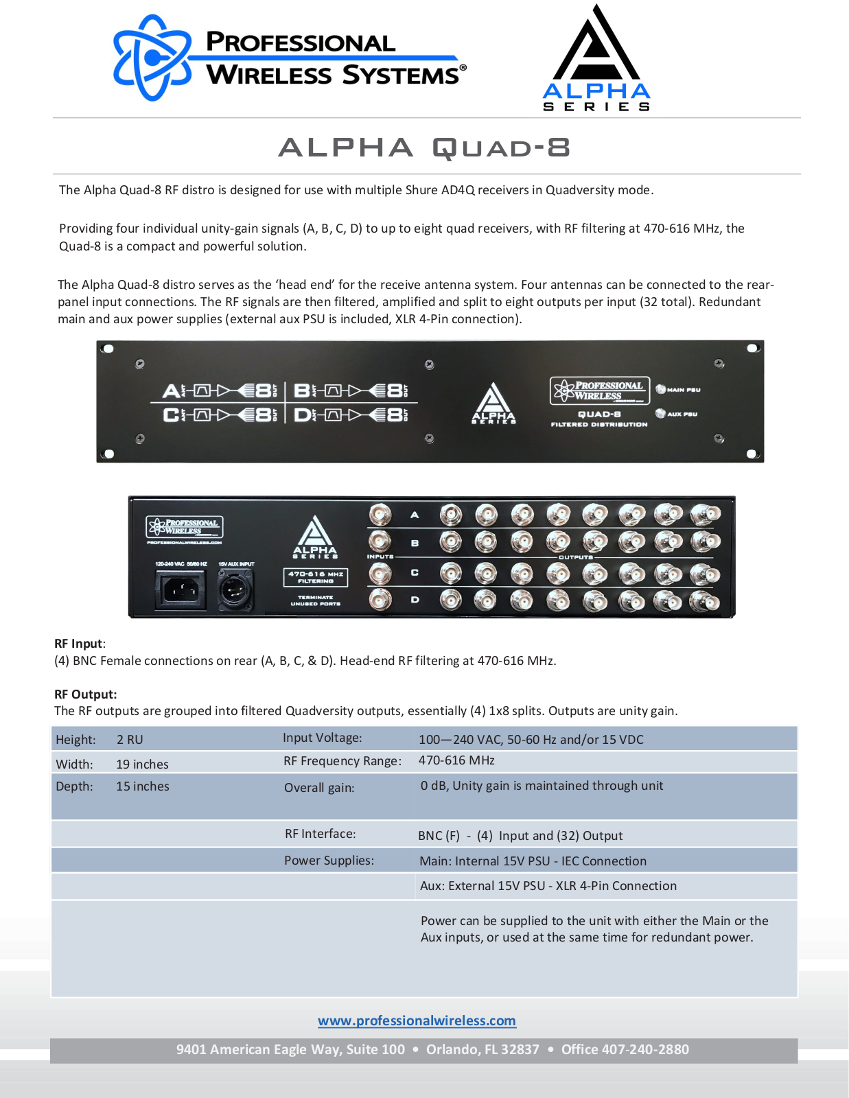 Professional wireles Quad-8 User Manual - ManualMachine.com