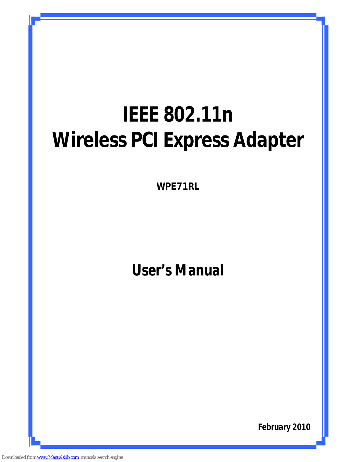 PRO-NETS WPE71RL User Manual