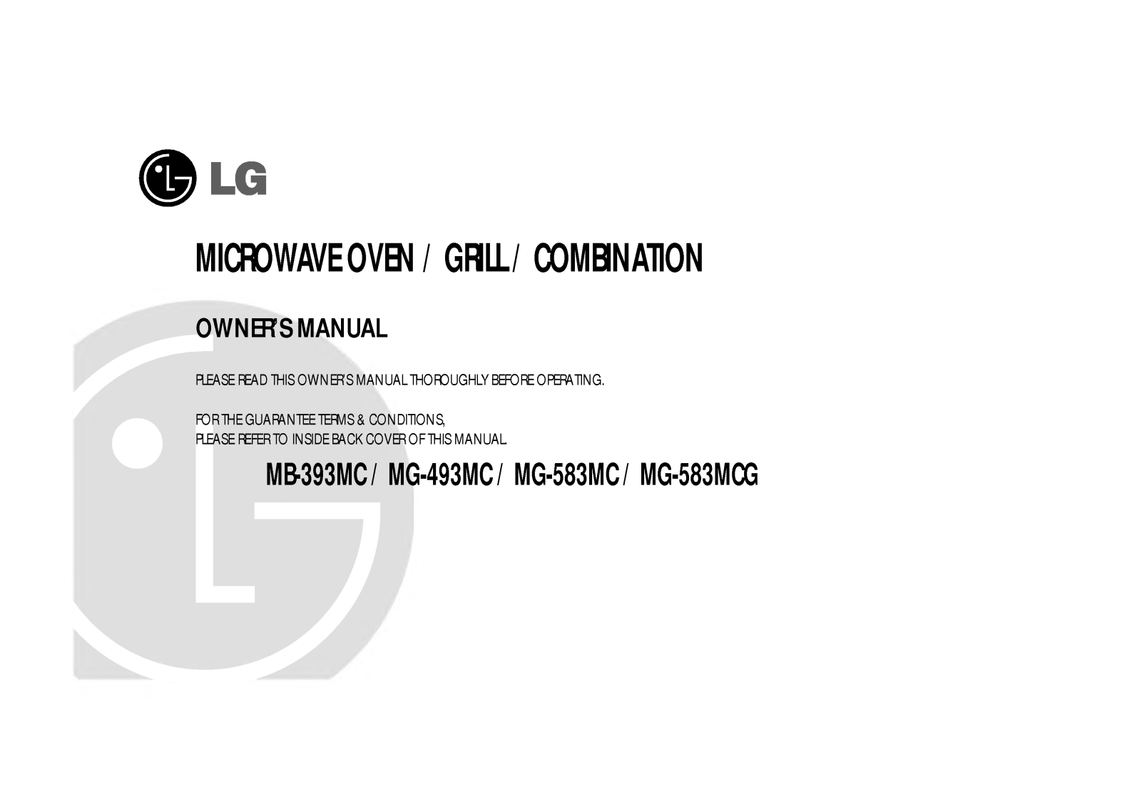 LG MG-583MCG User Manual