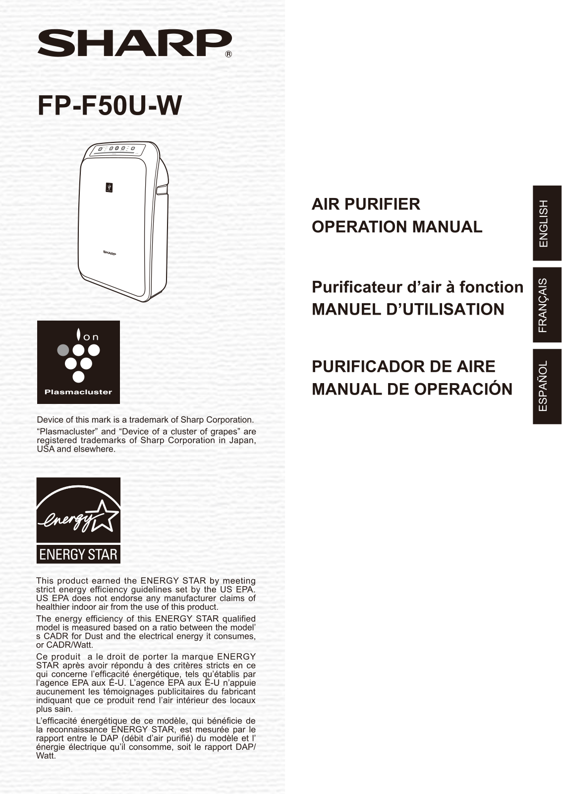 Sharp FPF50UW User Manual