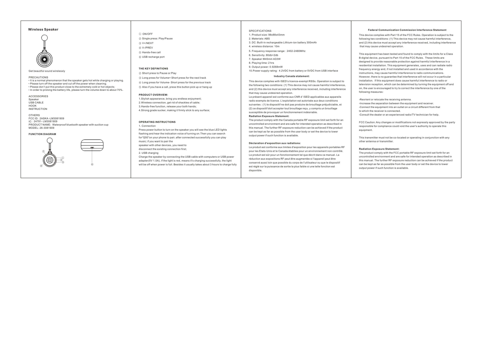 3SD LM3081909 Users Manual