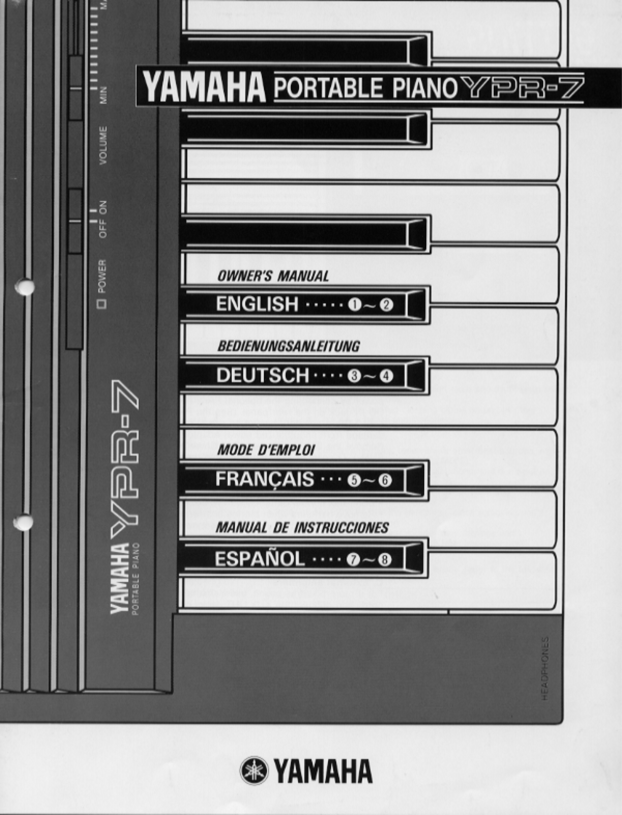 Yamaha YPR-7, YPR7E User Manual