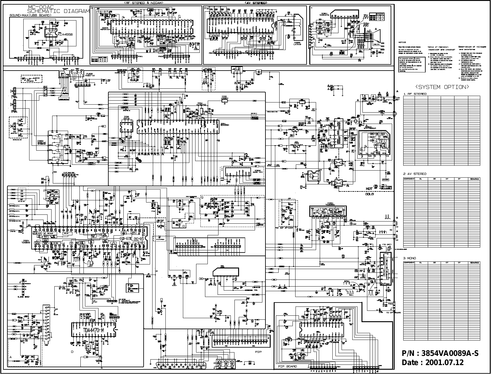 LG CF-21CA210PX12 Schematic
