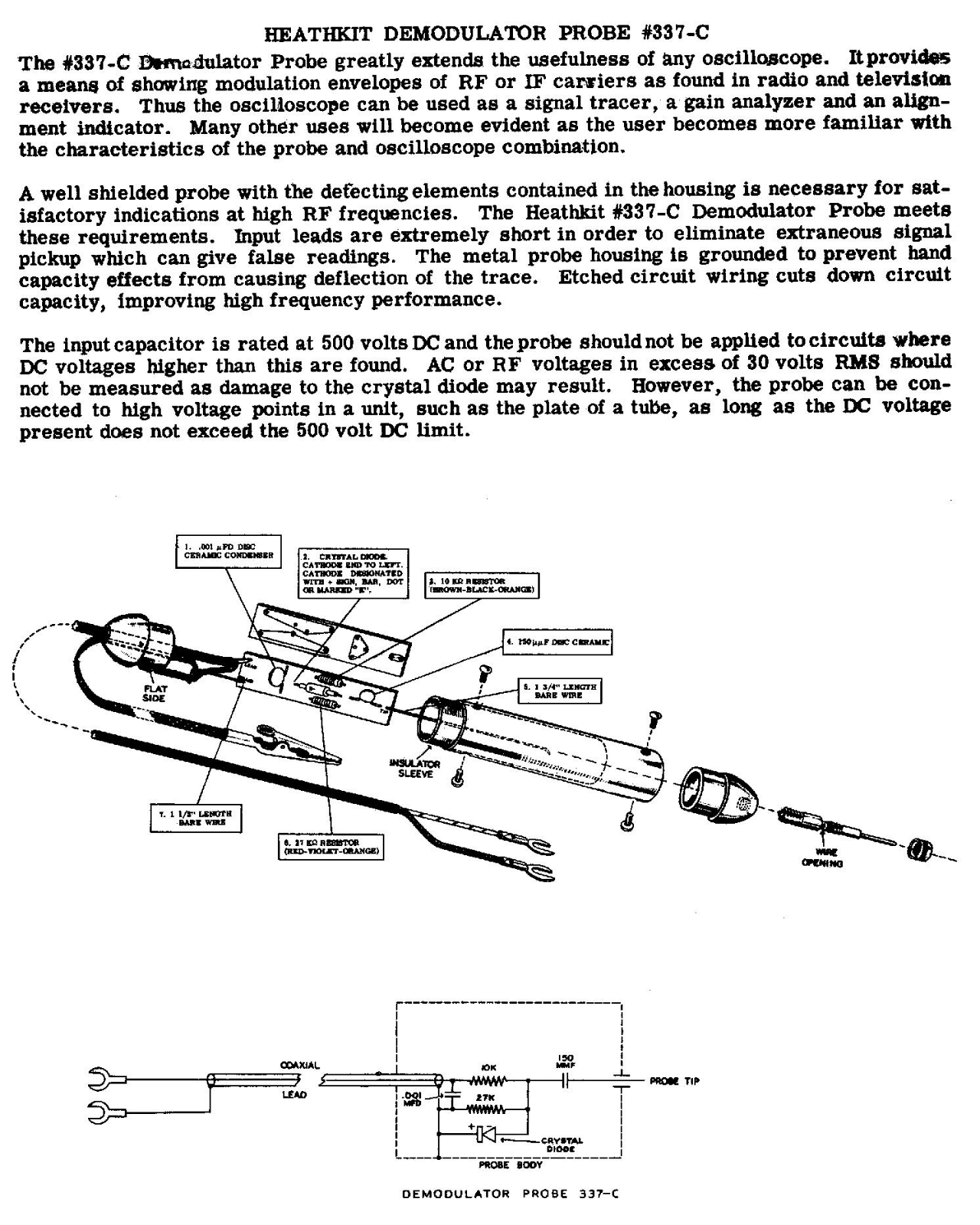 Heathkit 337-C Owners Manual