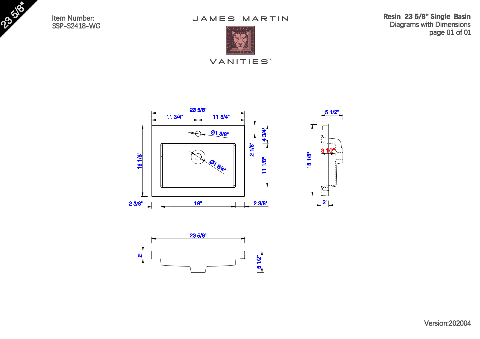James Martin Furniture JMT12583 Specifications - ManualMachine.com