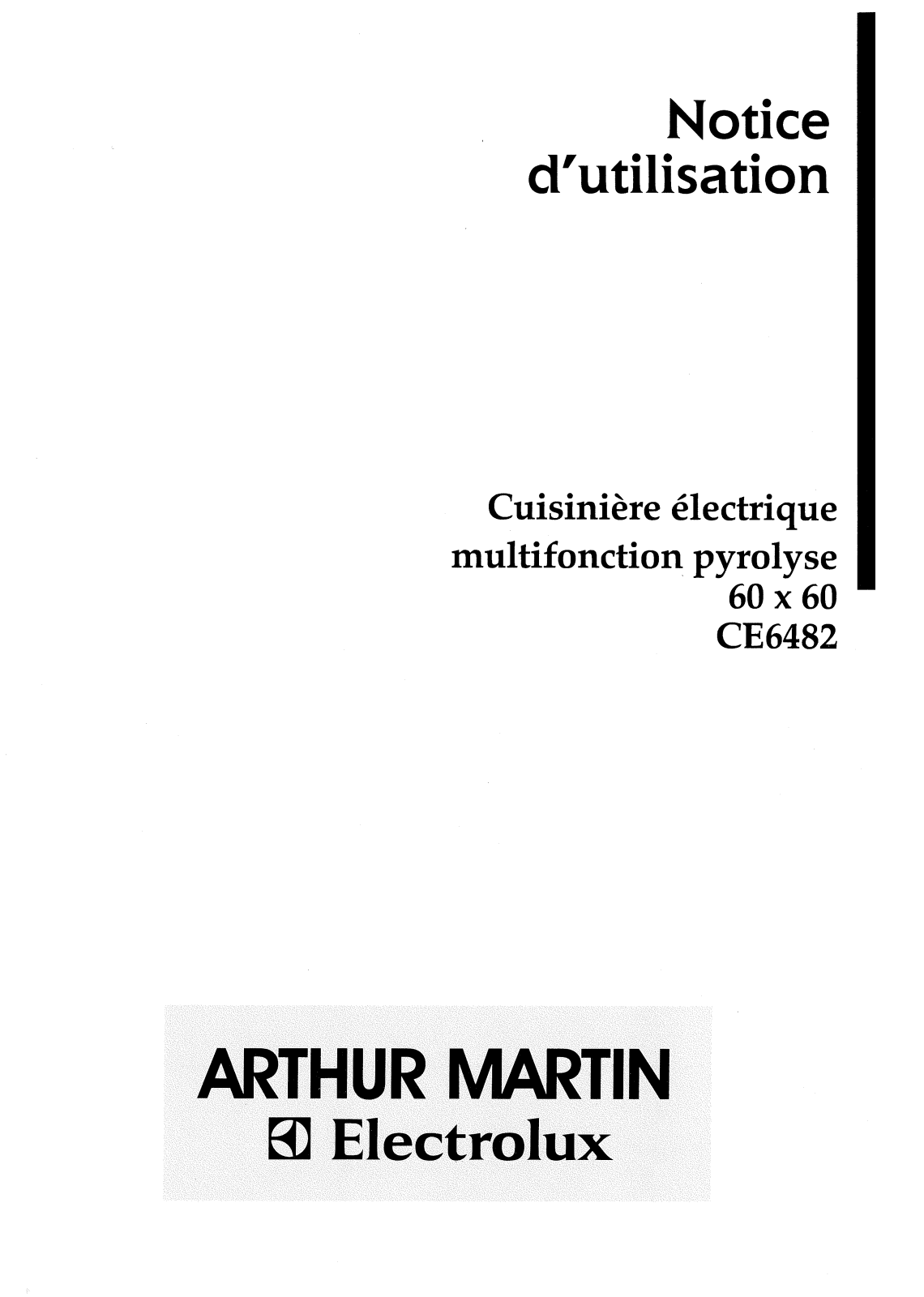 Arthur martin CE6482 User Manual