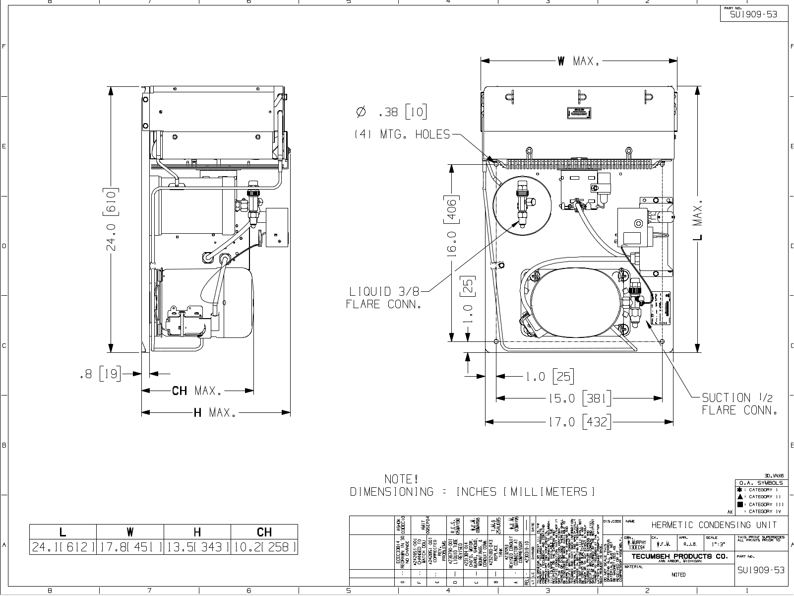 Tecumseh AKA9461EXDXE, AKA9470EXDXE Drawing Data