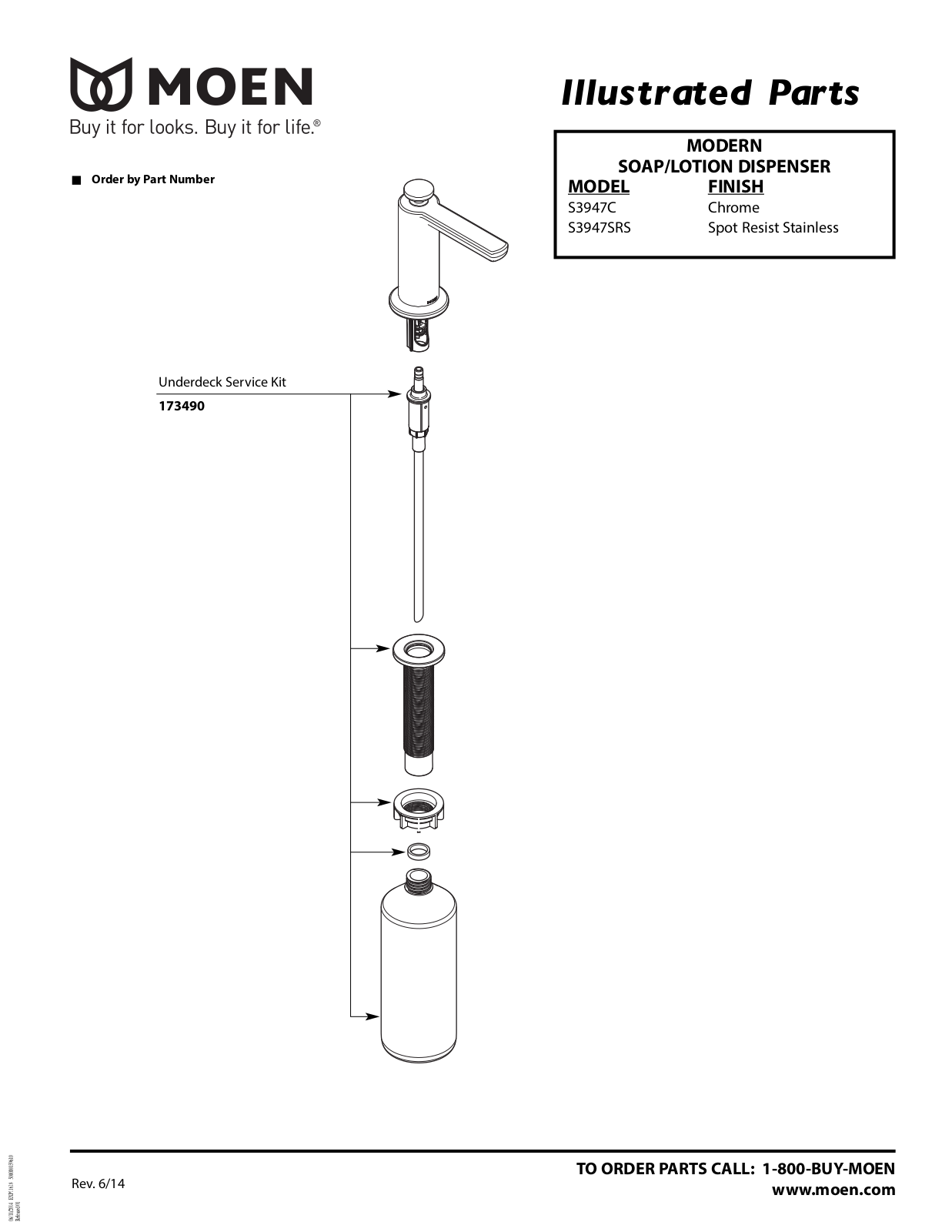 Moen S3947C Exploded View