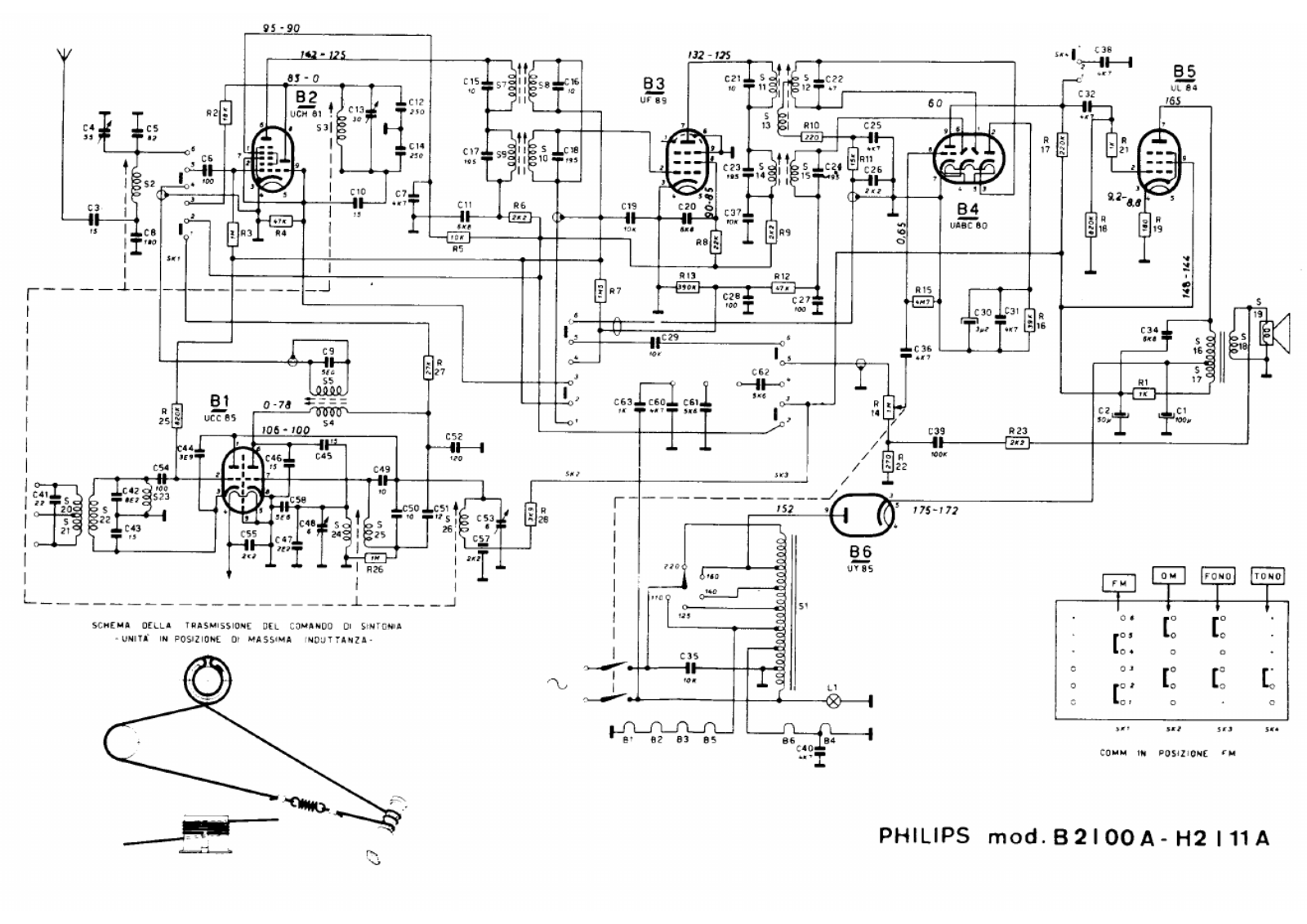 Philips b2i00a, h2i11a schematic