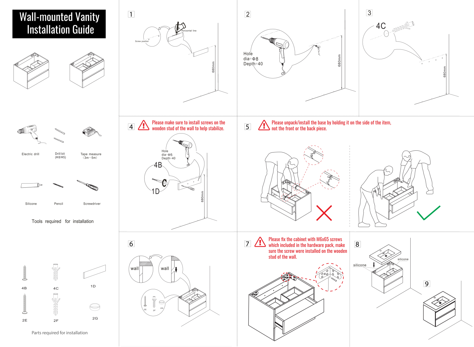 Better Vanity BGTE1248 Installation & Assembly - ManualMachine.com