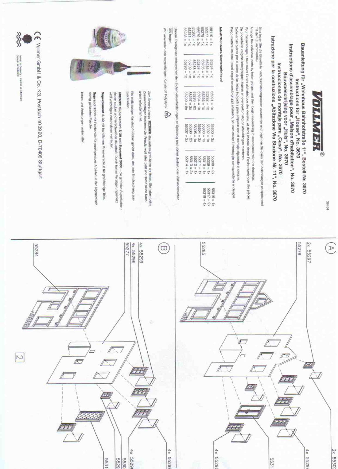 Vollmer 3670 Instructions