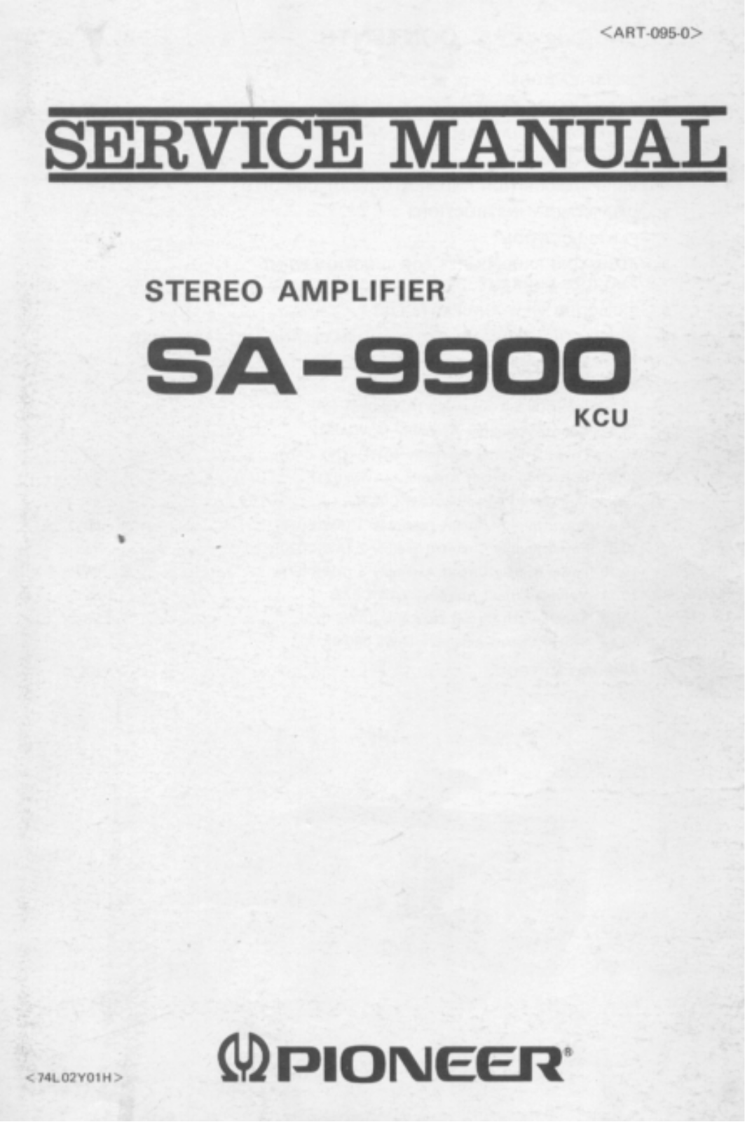 Pioneer SA-9900 Service manual