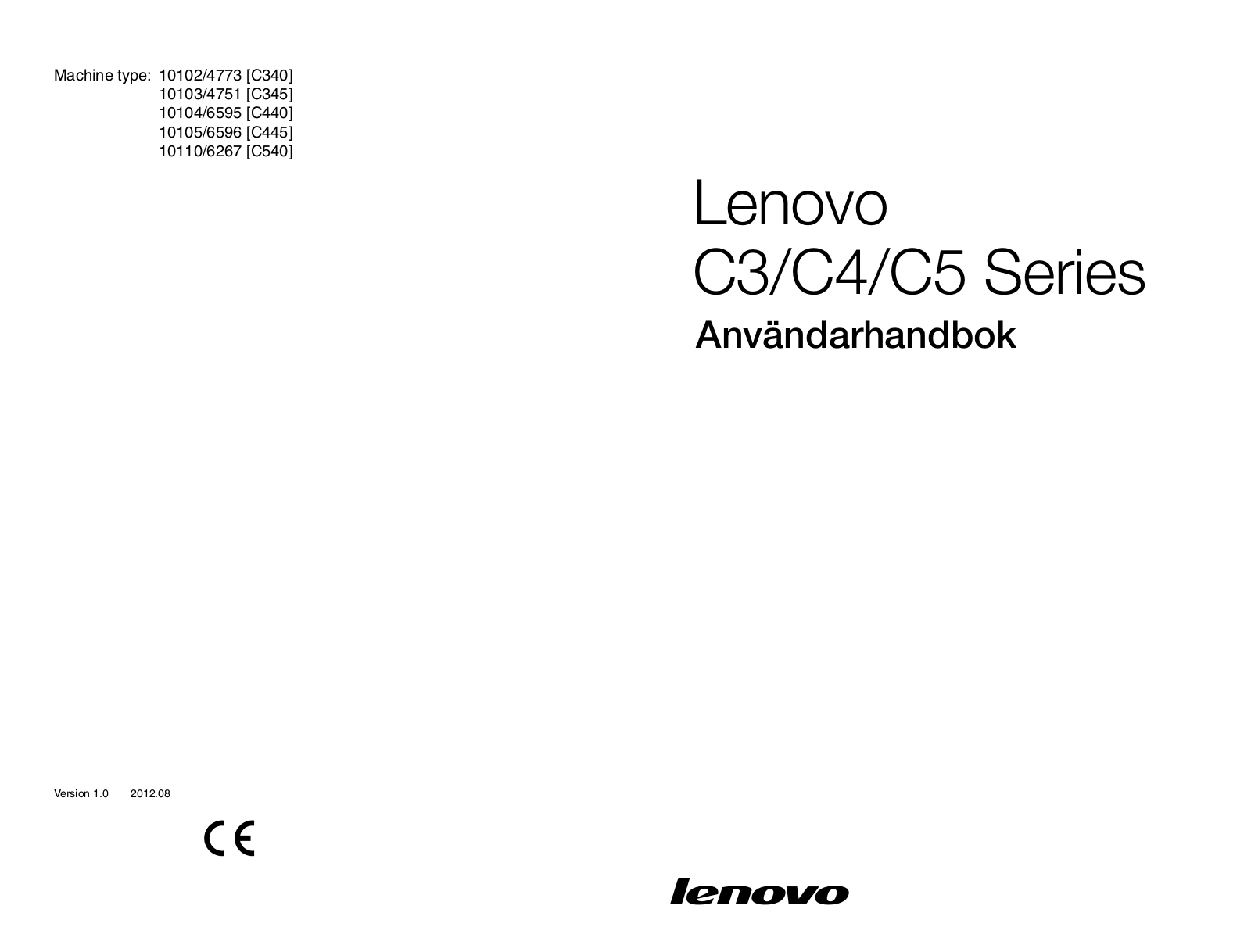 Lenovo C340, C345, C440, C445, C540 User Guide