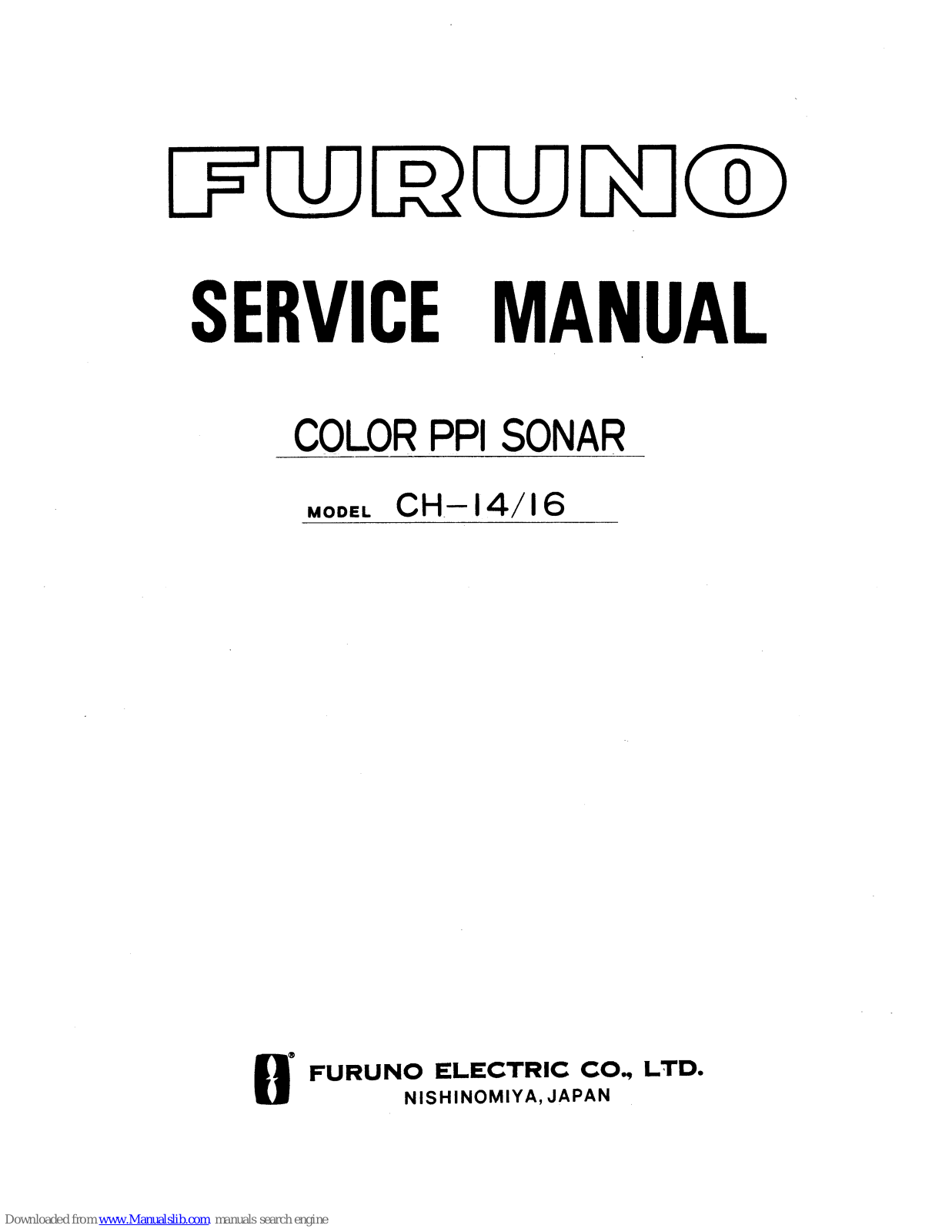 Furuno CH-16, CH-14 Service Manual