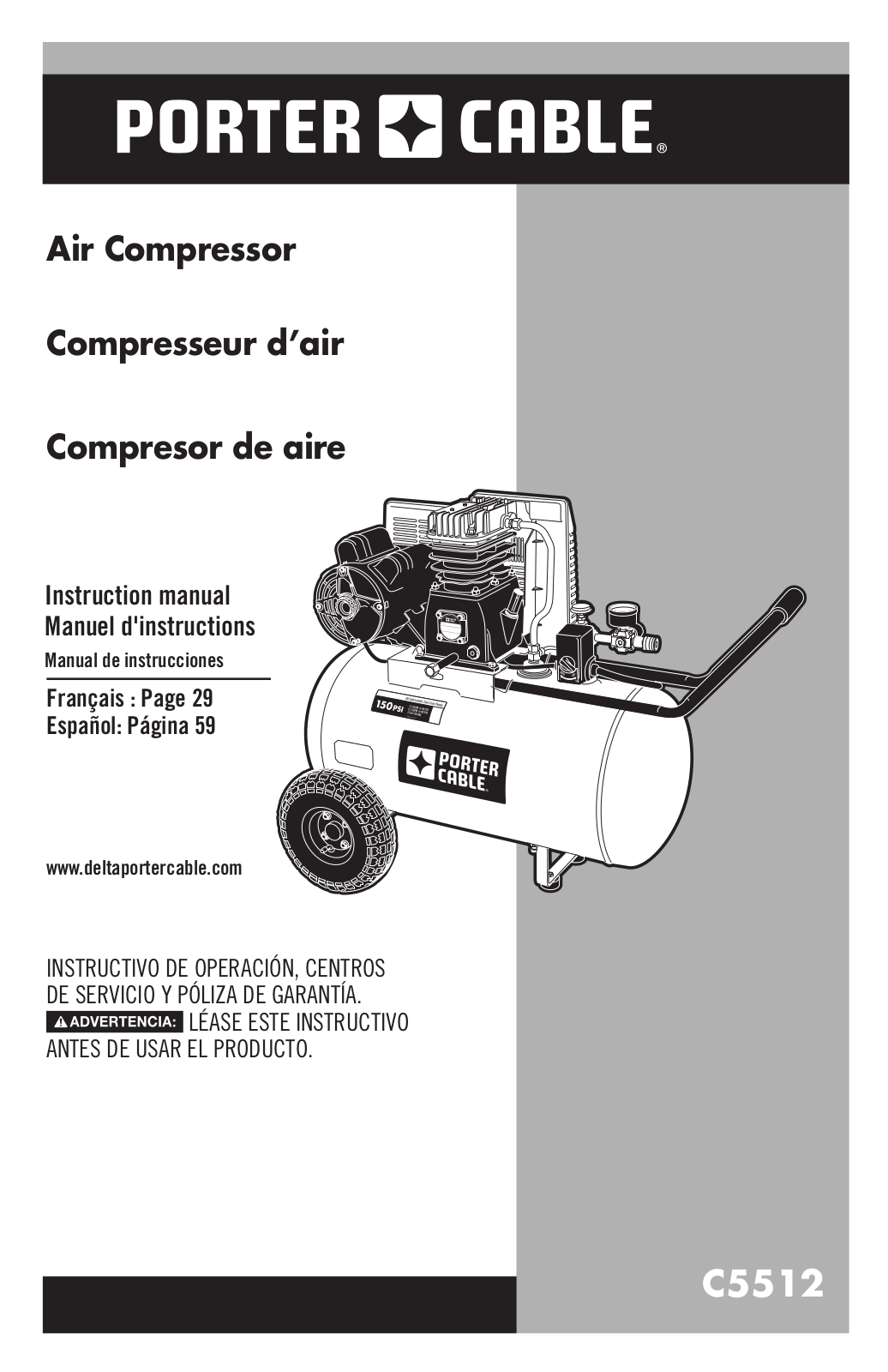 Porter-Cable Air Compressor User Manual