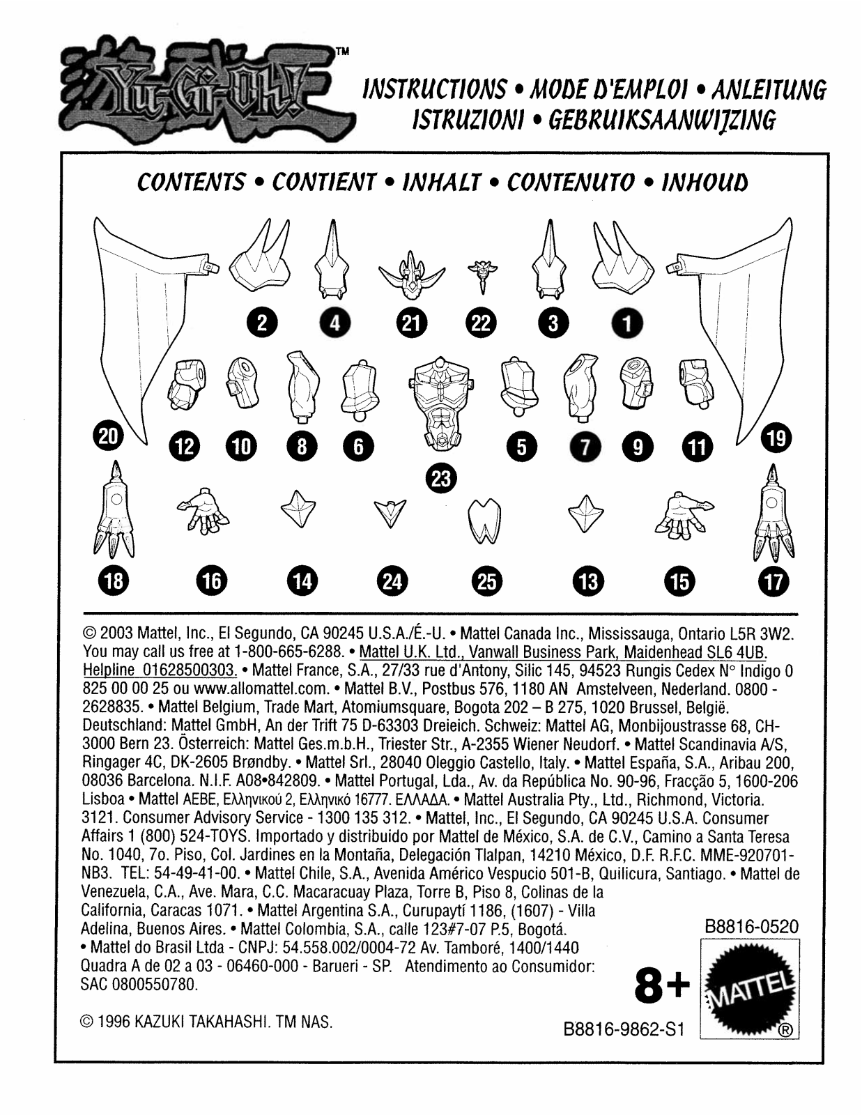 Fisher-Price B8816 Instruction Sheet