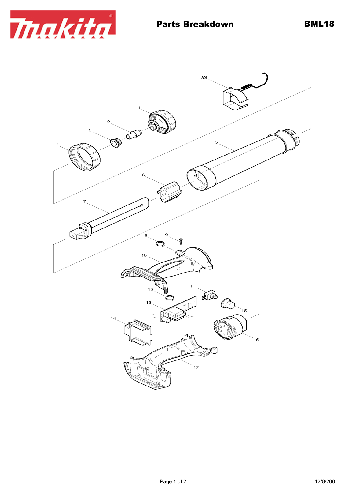 Makita BML18 User Manual