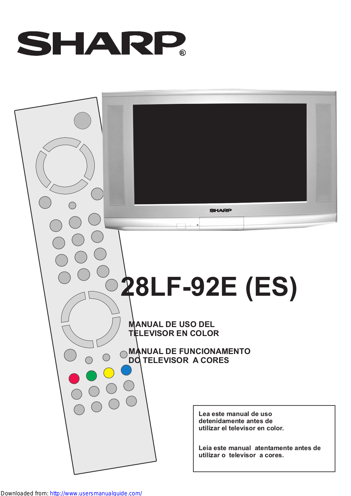 SHARP 28LF-92E User Manual